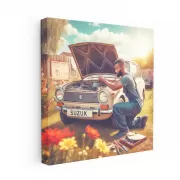 Vintage Suzuki in Sunny Weather - Classic Retro Charm