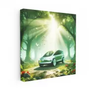 Tesla's Futuristic Art in Forest - Drive Future