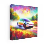 Tesla Futuristic Impressionism: Art Meets Innovation