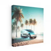 Tesla Art: Future Beach Vision - Innovative Design
