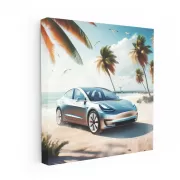 Tesla Model 3 on Beach - Ride of Innovation and Style