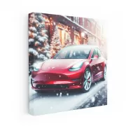Tesla Model 3 in Snowfall - Effortless Winter Drive