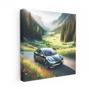 Tesla Model 3 in Valley - Sleek and Futuristic Design