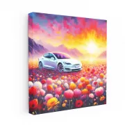 Impressionist Take on Tesla Model S - Innovation Meets Art