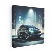 Tesla Model X at Night - Sleek, Powerful, Futuristic