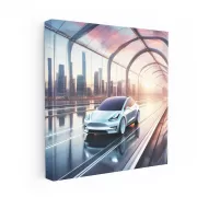 Tesla Model Y Bridge Adventure - Sleek and Innovative