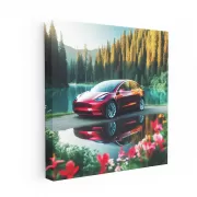 Tesla Model Y by Lake - Futuristic Elegance in Motion