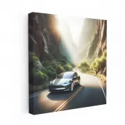 Tesla in Mountains - Adventure Awaits