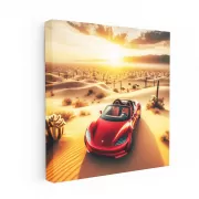 Tesla Roadster in Desert: Speed and Style Unleashed