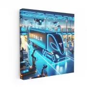 Tesla Semi Neon - Futuristic Electric Truck Innovation