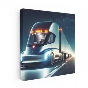Tesla Semi at Night: Efficient, Powerful, and Futuristic