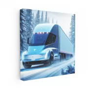Tesla Semi in Snowfall - Power Meets Innovation