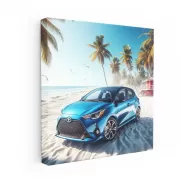 Toyota GR Yaris at Beach - Compact Powerhouse Adventure