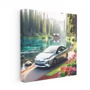 Toyota Prius by Lake - Eco-Friendly and Innovative Drive