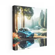 Toyota Prius by Lake - Eco-Friendly and Efficient Ride