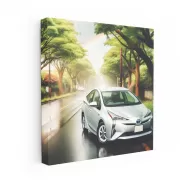 Toyota Prius in Cloudy Weather - Eco-Friendly Urban Ride