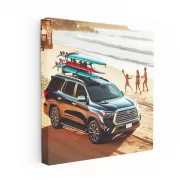 Toyota Sequoia on Sandy Beach - Rugged Adventure SUV