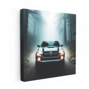 Toyota Tacoma in Fog - Rugged Adventure Awaits