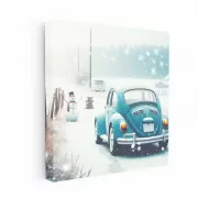 Volkswagen Beetle in Snowfall: Classic Charm and Timeless Style