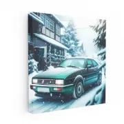 Volkswagen Corrado Winter Scene - Timeless Sporty Elegance