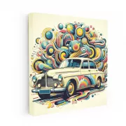 Vintage Volvo: Classic Abstract Design, Timeless Elegance