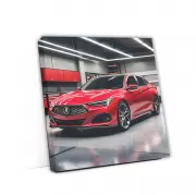 Acura TLX Type S in Red Parked in Garage - Sporty Elegance