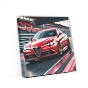 Red Alfa Romeo Giulia Quadrifoglio on Track - Pure Performance