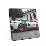White Aston Martin DB11 with Mexican Flag - Elegance in Motion