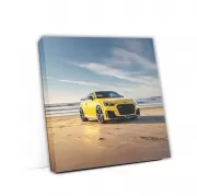 Audi TT RS in Yellow on Beach - Sleek and Sporty Style