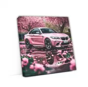 Pink BMW M2 in Floral Setting - Sporty Elegance