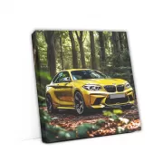 Vibrant Yellow BMW M2 in Forest - Thrill on Wheels