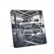 Sleek Silver BMW M3 Parked in Garage - Luxury Meets Performance