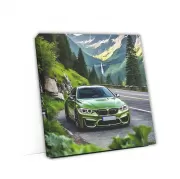 Vibrant Green BMW M4 in Scenic Park - Bold and Dynamic