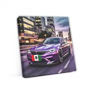 Purple BMW M5 with Mexican Flag - Speed and Elegance