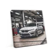 Silver BMW M5 in Auto Service Bay - Power Meets Precision