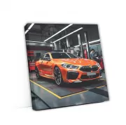 Orange BMW M8 in Auto Service - Luxury and Performance