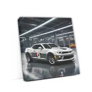 Silver Chevy Camaro 1LE with Mexican Flag - Bold and Dynamic