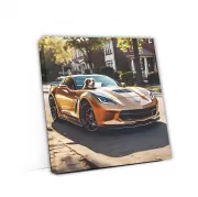 Dog with Chevrolet Corvette Stingray in Brown - Speed and Style