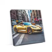 Gold Chevrolet Corvette Stingray in NYC - Pure Power and Elegance