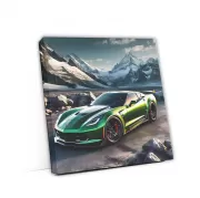 Green Chevrolet Corvette Z06 in Mountains - Unleash Power