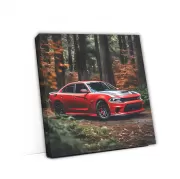 Dodge Charger SRT Hellcat - Red Beast in Forest Wilderness