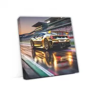 Ferrari 488 GTB in Gold at Race Track - Speed and Elegance