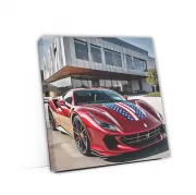 Ferrari F8 Tributo Burgundy with US Flag - Bold Elegance