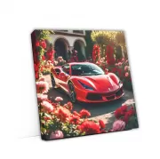 Ferrari F8 Tributo in Red Amidst Flowers - Pure Elegance