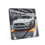 Gray Ford Mustang GT on Race Track - Power and Performance