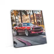 Burgundy Ford Mustang Mach 1 in Los Angeles - Iconic Power