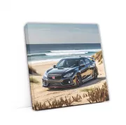 Black Honda Civic Type R on Beach - Performance Redefined