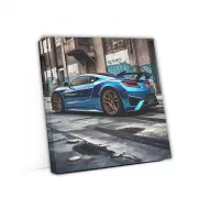 Blue Honda NSX in Urban Setting - Sleek and Powerful