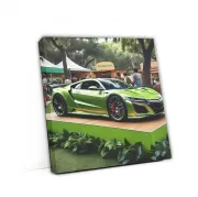 Honda NSX in Green at Fair - Sleek and Sporty