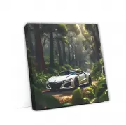 Majestic White Honda NSX in Enchanting Forest - Pure Power